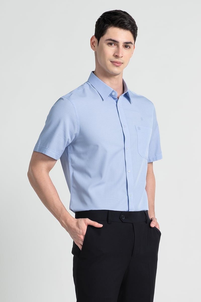  Áo Sơ Mi Nam Tay Ngắn Form Ôm WS25SS45T-SDBB 