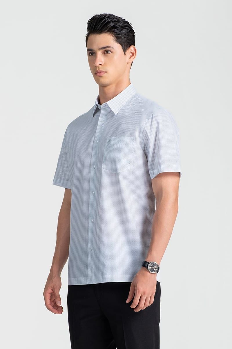  Áo Sơ Mi Nam Tay Ngắn Form Ôm WS25SS49P-CF 