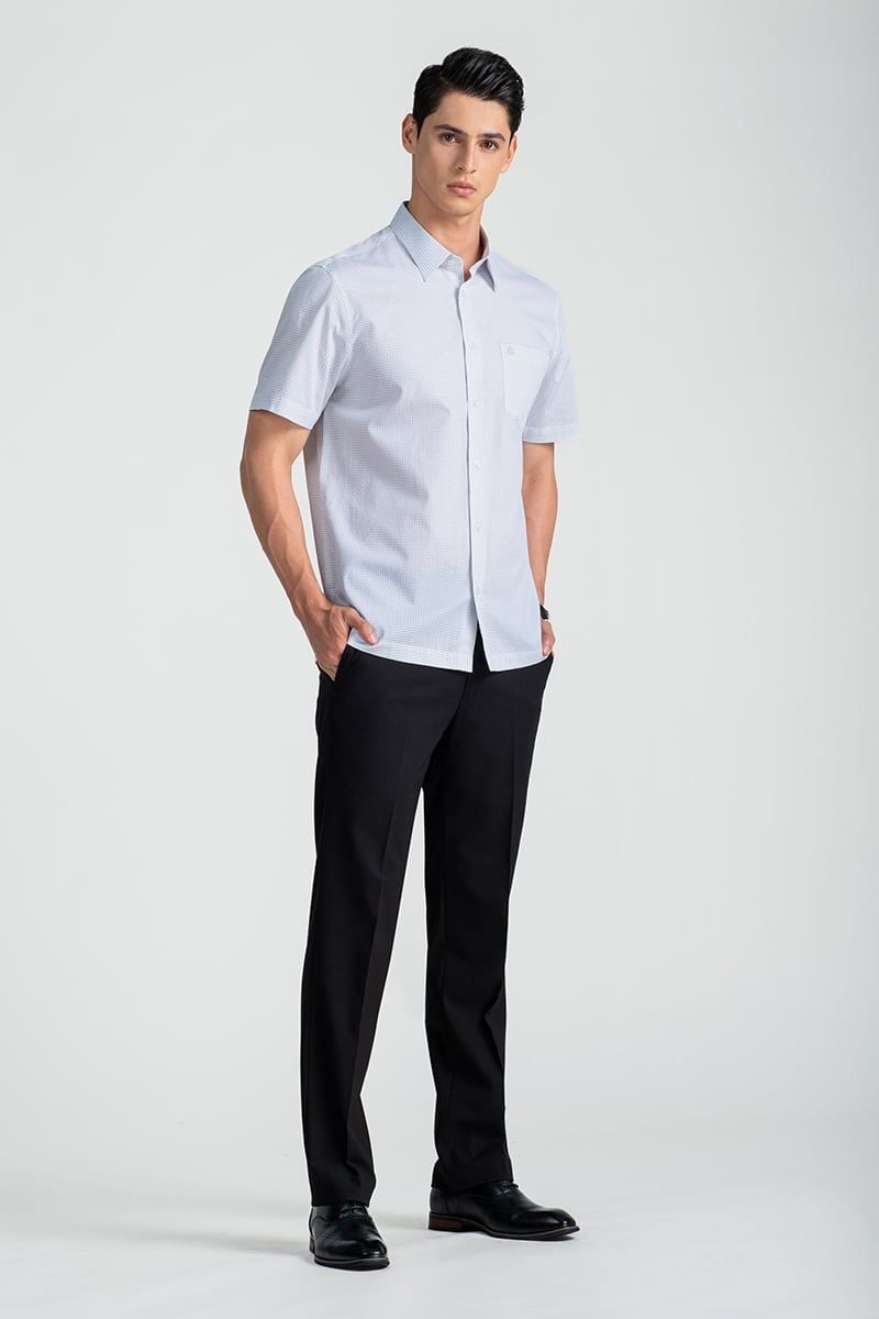  Áo Sơ Mi Nam Tay Ngắn Form Ôm WS25SS49P-CF 