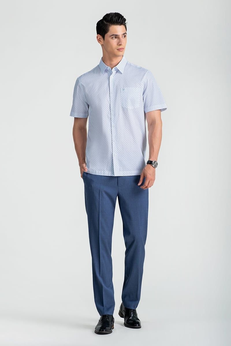  Áo Sơ Mi Nam Tay Ngắn Form Vừa WS25SS56P-CF 