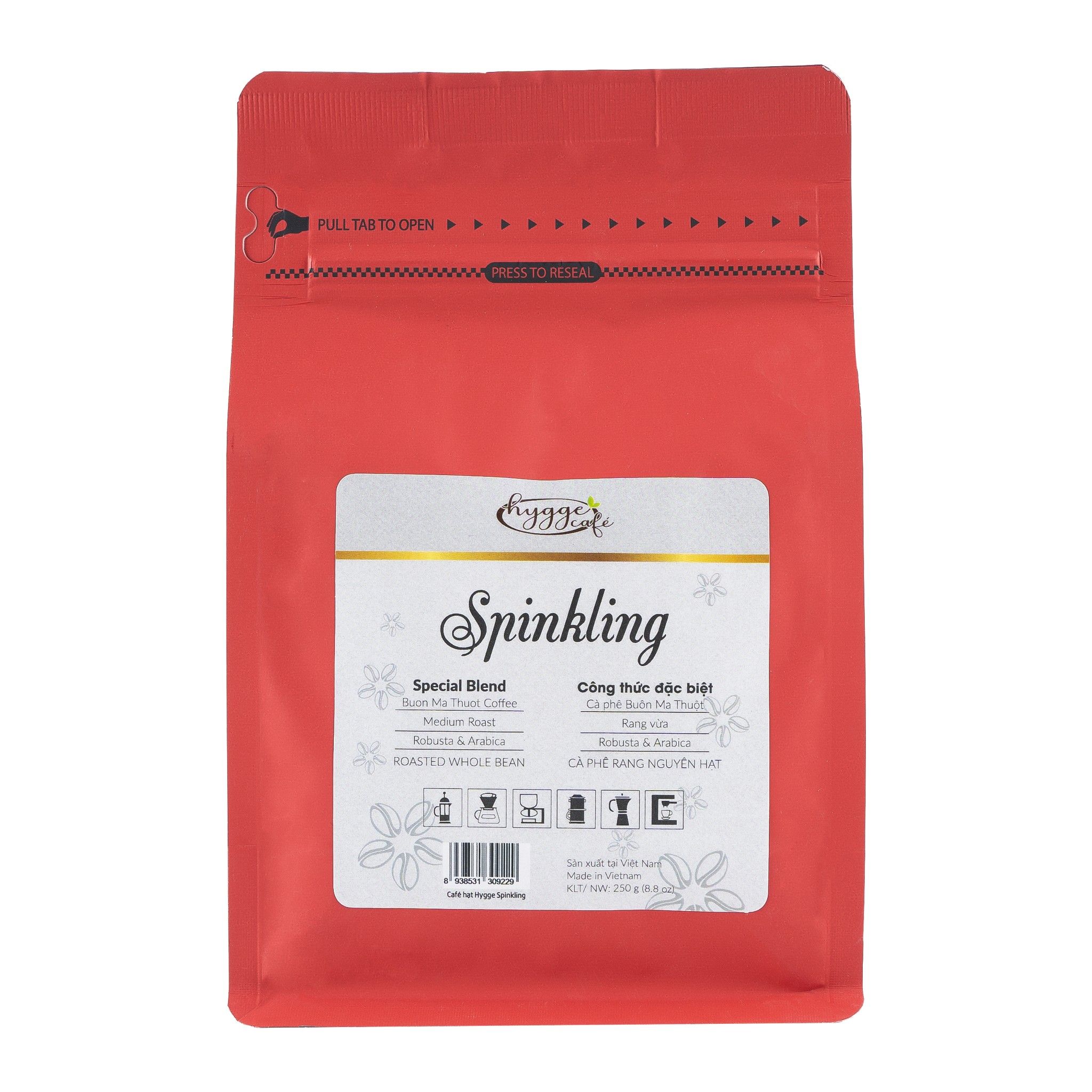 ca phe hygge spinkling 250gram nguyen hat