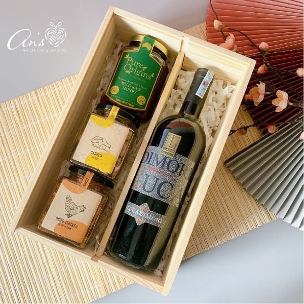 hộp quà gỗ in logo