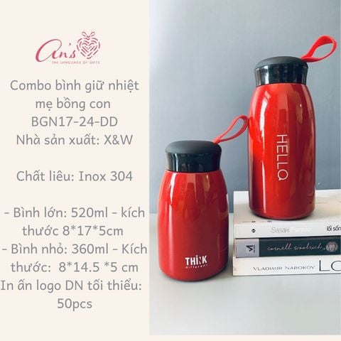  Combo bình giữ nhiệt Mẹ bồng con BGN17_24_DD 