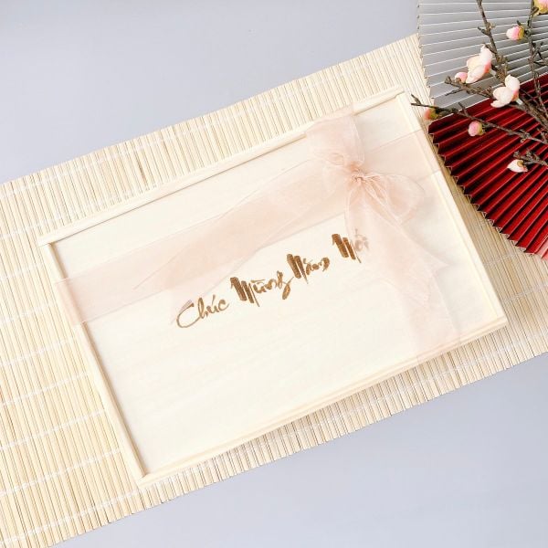 hộp quà gỗ in logo