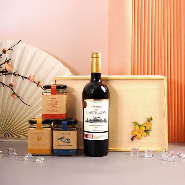 Hộp quà tết vang đỏ