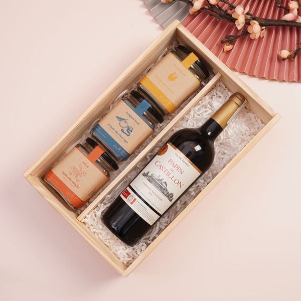 Hộp quà tết vang đỏ