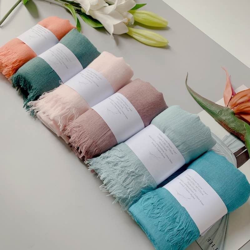  Khăn choàng mỏng Linen Charm Rhyme mã KC_1001 