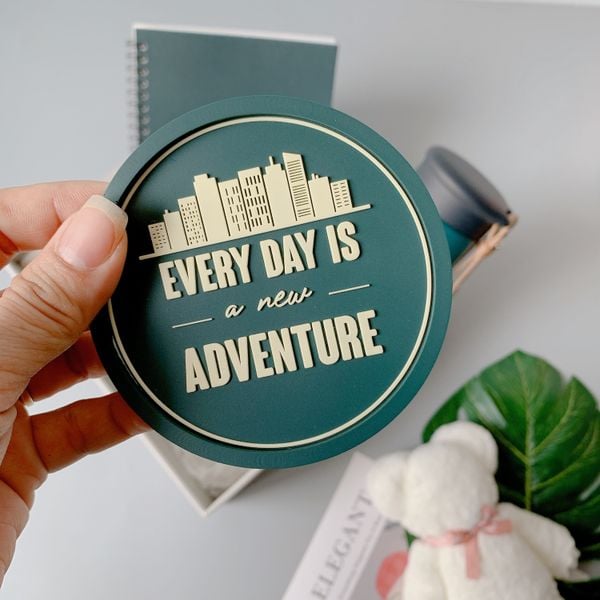  Đế lót ly in thông điệp cao su cao cấp 