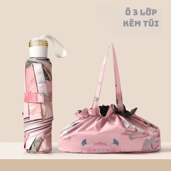  Ô dù 3 lớp UV kèm túi đựng-ODG014 