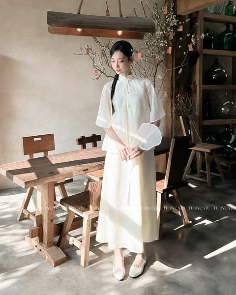 TUBYCATU | SET ÁO VÀ ĐẦM CHÂU BÁU KEM