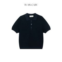 TUBYCATU | ÁO POLO DỆT KIM TRƠN ĐỎ/ NAVY
