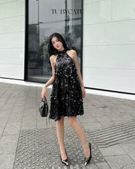 TUBYCATU | 	SEQUIN BLACK DRESS