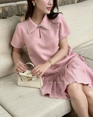 TUBYCATU | LANA PLEATED DRESS - PINK