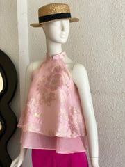 TUBYCATU | ÁO YẾM HỒNG MAI HỒNG/ XANH/ TRẮNG