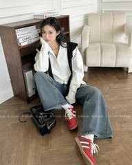 TUBYCATU | QUẦN JEAN ỐNG SUÔNG BLUE WASH