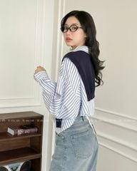 TUBYCATU | AMBER STRIPED CROP SHIRT (KHÔNG KÈM KHĂN LEN)
