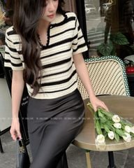 TUBYCATU | CHÂN VÁY DÀI SATIN MÀU NUDE/ ĐEN/ ĐỎ