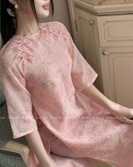 TUBYCATU | ÁO DÀI PHẤN ĐÀO (KHÔNG KÈM QUẦN)