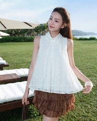 TUBYCATU | HEBE LACE WHITE SHIRT (LIMITED)