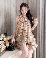 TUBYCATU | LITTLE HEART SET - BROWN (KÈM QUẦN BẢO HỘ)