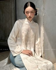 TUBYCATU | ÁO DÀI ĐOAN NGỌC KEM/ XANH/ VÀNG (KHÔNG KÈM QUẦN - PHỤ KIỆN)