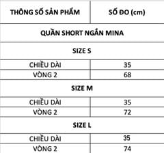 TUBYCATU | QUẦN SHORT NGẮN MINA NHIỀU MÀU