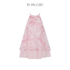 TUBYCATU | ÁO YẾM IN HỌA TIẾT XANH/ HỒNG