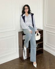 TUBYCATU | AMBER STRIPED CROP SHIRT (KHÔNG KÈM KHĂN LEN)
