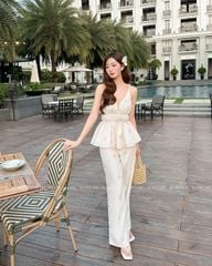 TUBYCATU | STAR STRIPED SET - CREAM