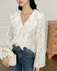 TUBYCATU | ELSA RUFFLE WHITE TOP