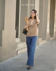 TUBYCATU | ÁO SƠ MI LEN NÂU LỖ 4 NÚT