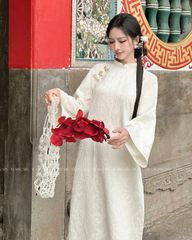 TUBYCATU | SET ÁO DÀI GẤM NGỌC CẦM NHIỀU MÀU (ÁO VÀ QUẦN)