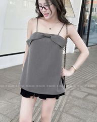 TUBYCATU | BOW GREY TOP