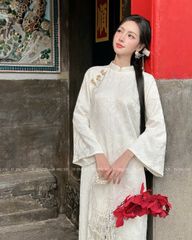 TUBYCATU | SET ÁO DÀI GẤM NGỌC CẦM NHIỀU MÀU (ÁO VÀ QUẦN)