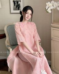 TUBYCATU | ÁO DÀI PHẤN ĐÀO (KHÔNG KÈM QUẦN)