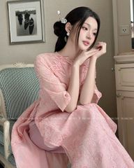 TUBYCATU | ÁO DÀI PHẤN ĐÀO (KHÔNG KÈM QUẦN)