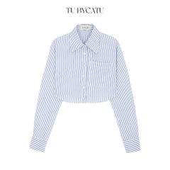 TUBYCATU | CROPTOP SƠ MI SỌC XANH