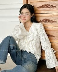 TUBYCATU | ELSA RUFFLE WHITE TOP