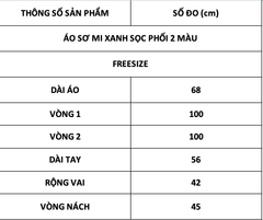 TUBYCATU | ÁO SƠ MI XANH SỌC PHỐI 2 MÀU