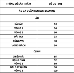 TUBYCATU | ÁO VÀ QUẦN REN KEM JASMINE