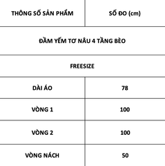 TUBYCATU | ĐẦM YẾM TƠ NÂU 4 TẦNG BÈO