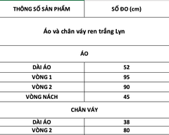 TUBYCATU | Áo và chân váy ren trắng Lyn (bán rời)