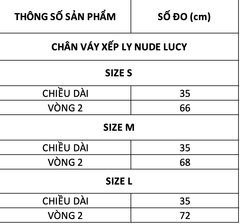 TUBYCATU | CHÂN VÁY XẾP LY NUDE LUCY