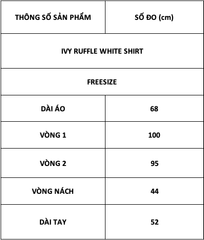 TUBYCATU | IVY RUFFLE WHITE SHIRT