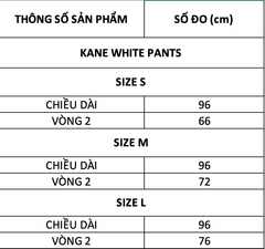 TUBYCATU | KANE WHITE/ BLACK PANTS