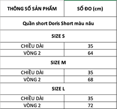 TUBYCATU | Quần short Doris Short màu nâu