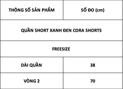 TUBYCATU | QUẦN SHORT XANH ĐEN CORA SHORTS - NAVY