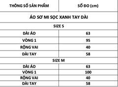 TUBYCATU | ÁO SƠ MI SỌC XANH TAY DÀI (KHÔNG KÈM KHĂN)