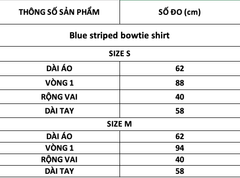 TUBYCATU | Blue/ White striped bowtie shirt