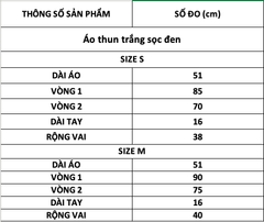 TUBYCATU | Áo thun trắng sọc đen